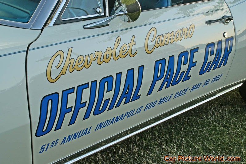1967 Pace Car Camaro Door Decal