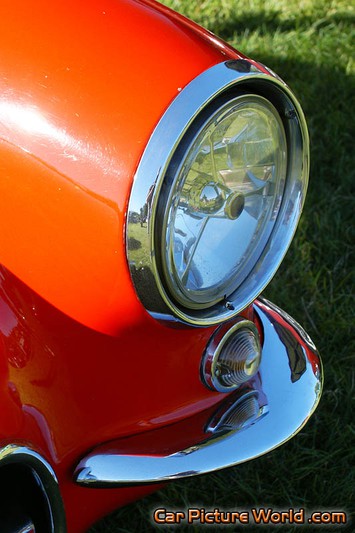 1957 Red Corvette Headlight