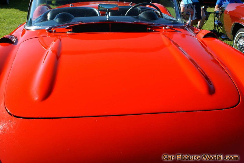 1957 Red Corvette Hood