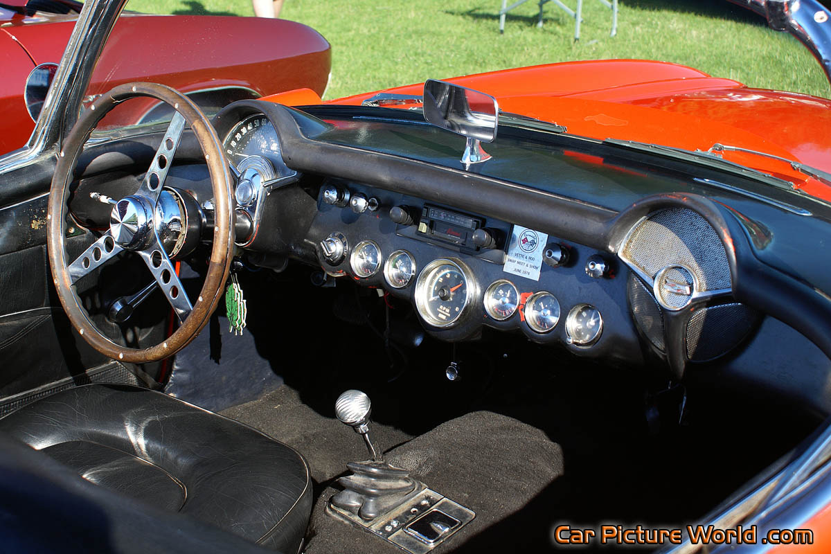 1957 Red Corvette Interior