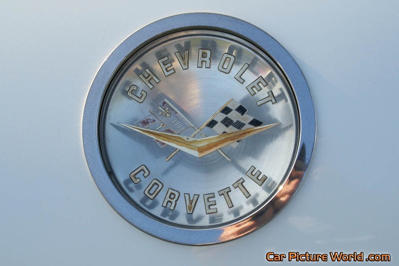 1959 White Corvette Front Emblem