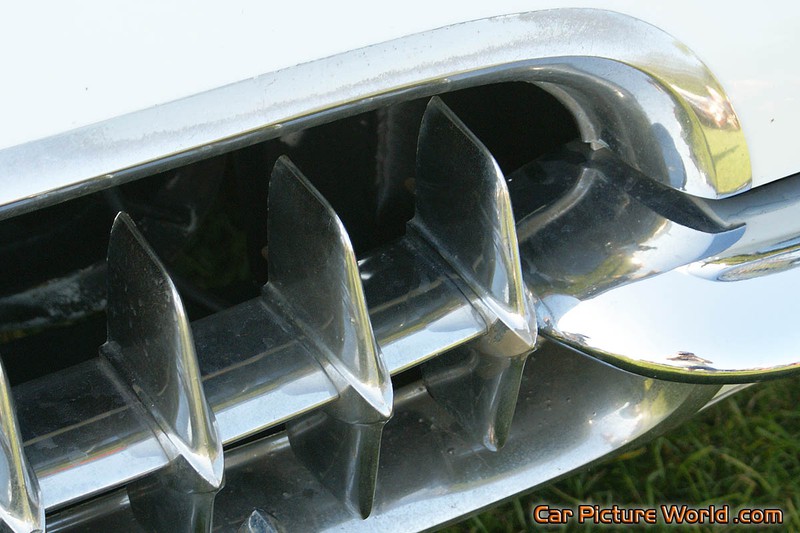 1959 White Corvette Grill Detail