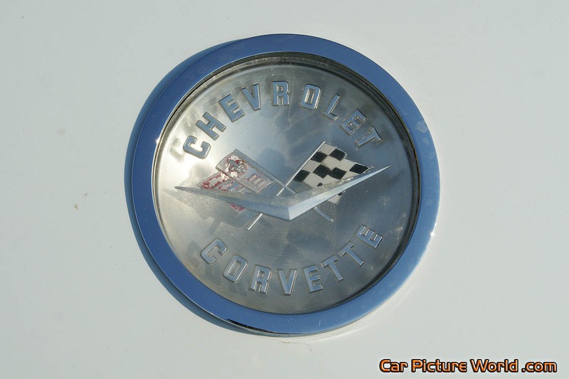 1959 White Corvette Rear Emblem