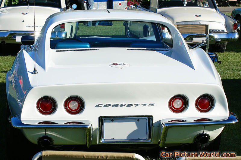 1969 White Corvette Rear