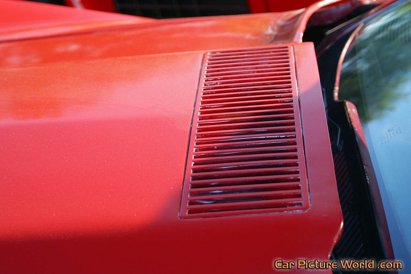 1973 Red Corvette Coupe Hood Vent
