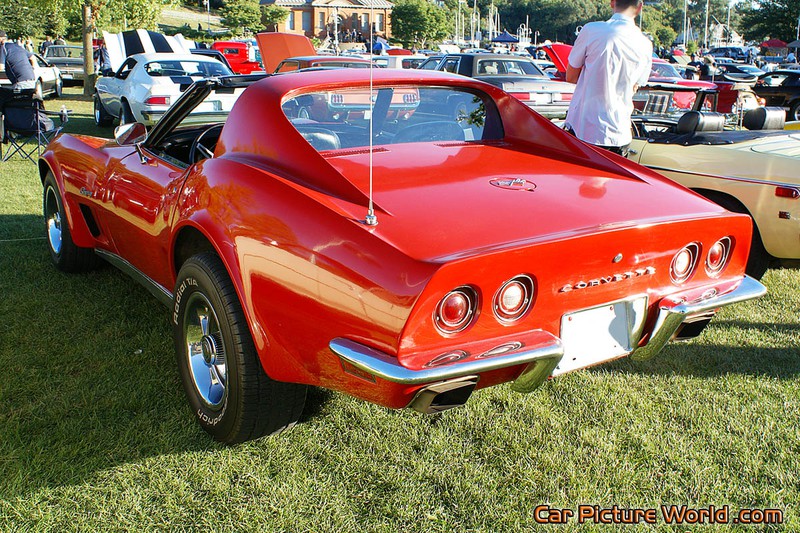 1973 Red Corvette Coupe Rear Left