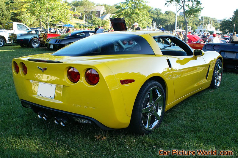 C6 Yellow Corvette Rear Right
