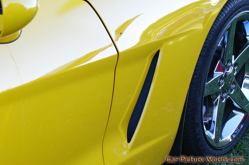C6 Yellow Corvette Side Vent