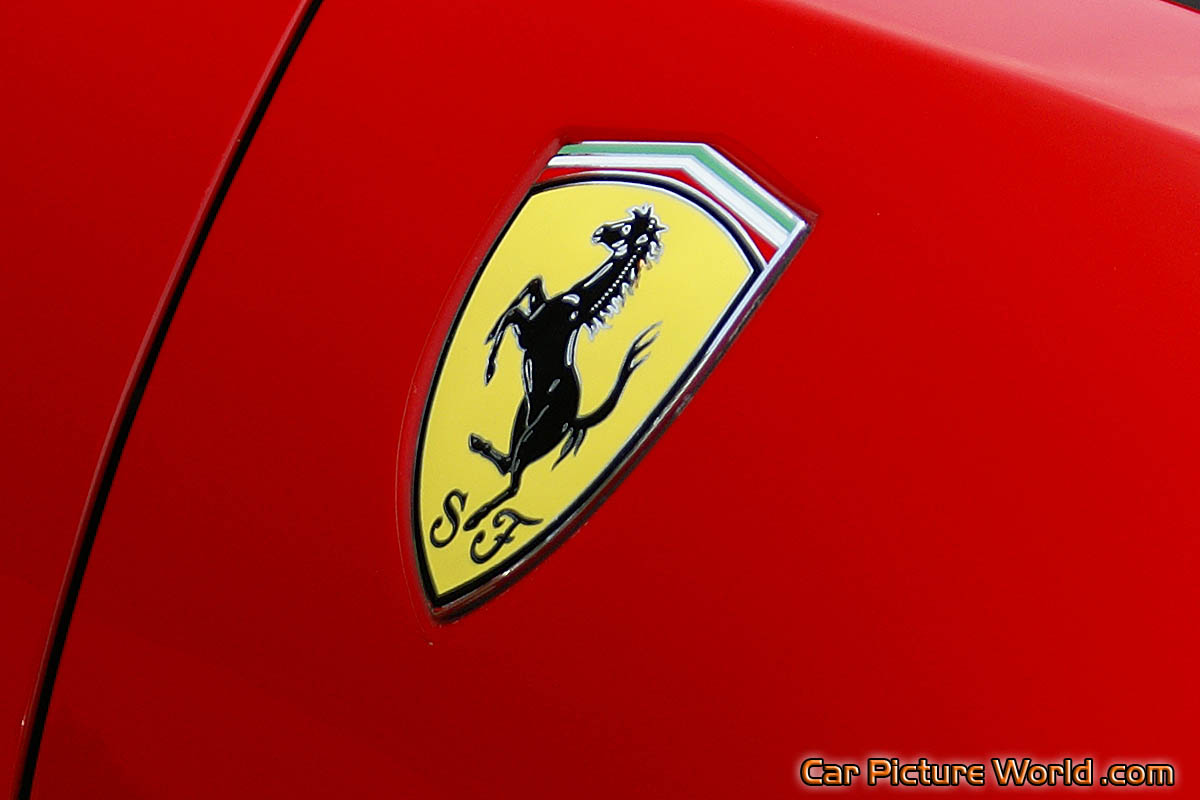 Red Ferrari 355 F1 Spider Fender Emblem