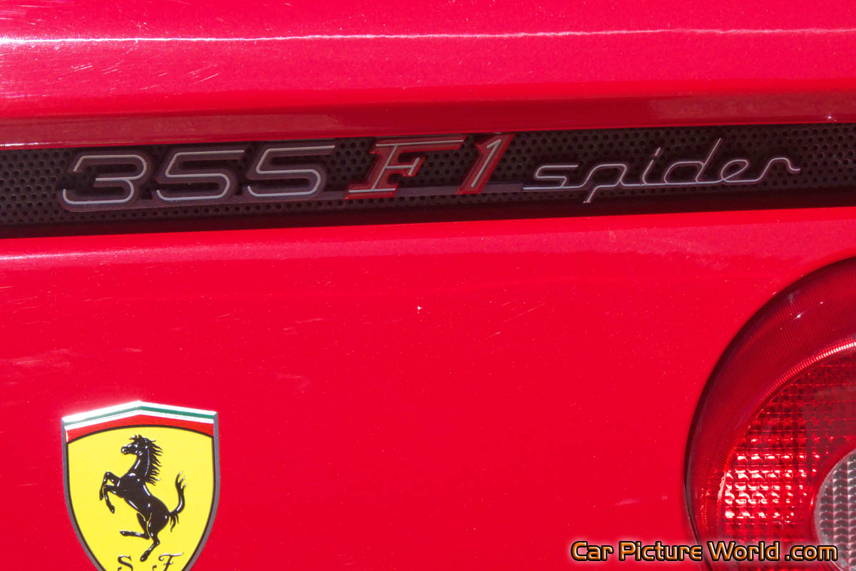 Red Ferrari 355 F1 Spider Rear Insignia