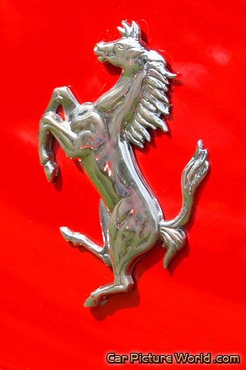 Red Ferrari F355 Spider Rear Emblem