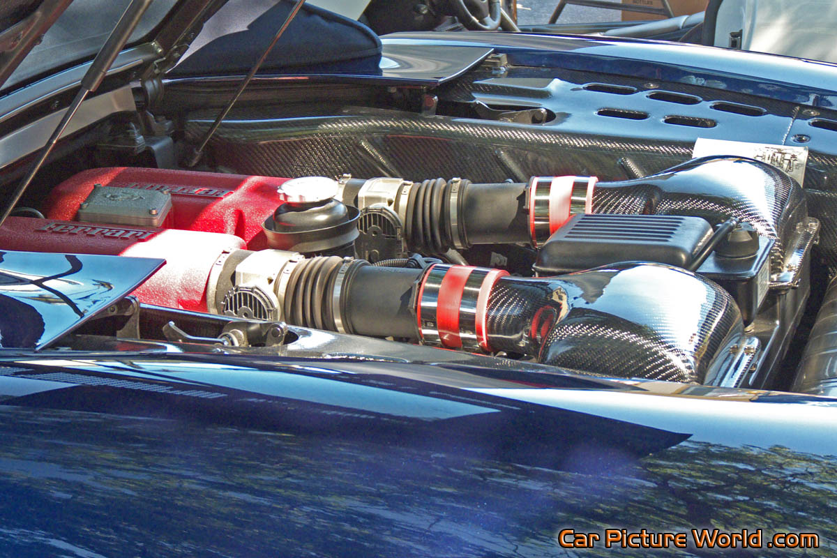 Blue Ferrari 360 Spider F1 Engine