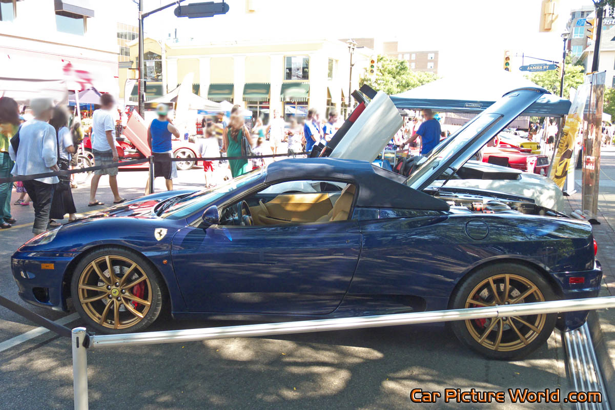 Blue Ferrari 360 Spider F1 Left Side