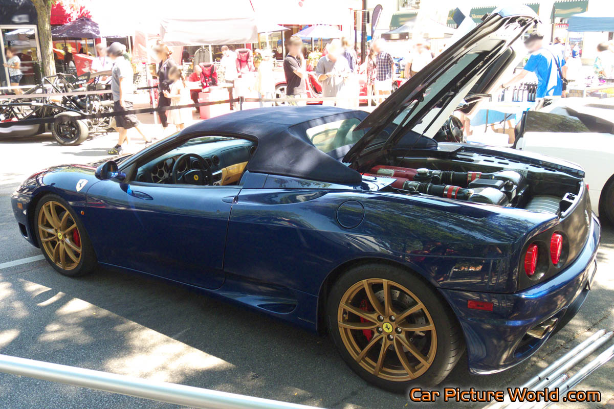 Blue Ferrari 360 Spider F1 Rear Left