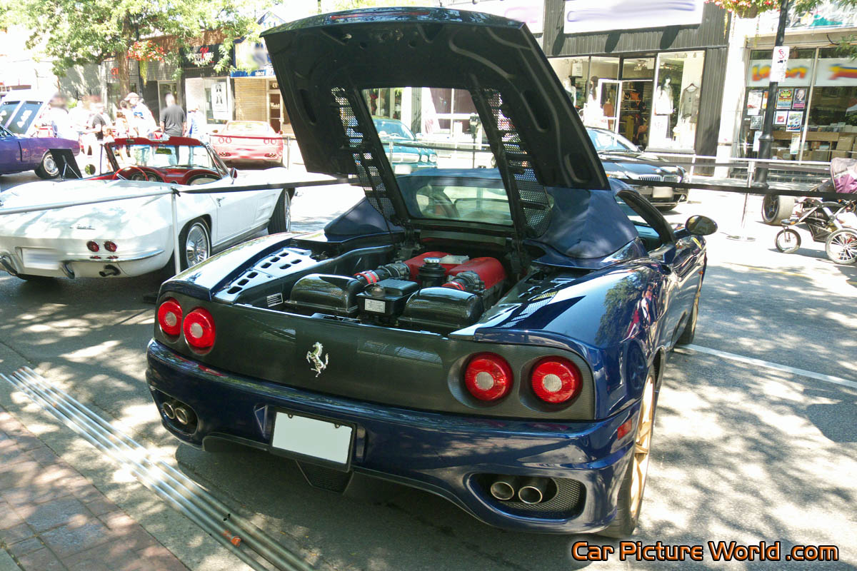 Blue Ferrari 360 Spider F1 Rear Right