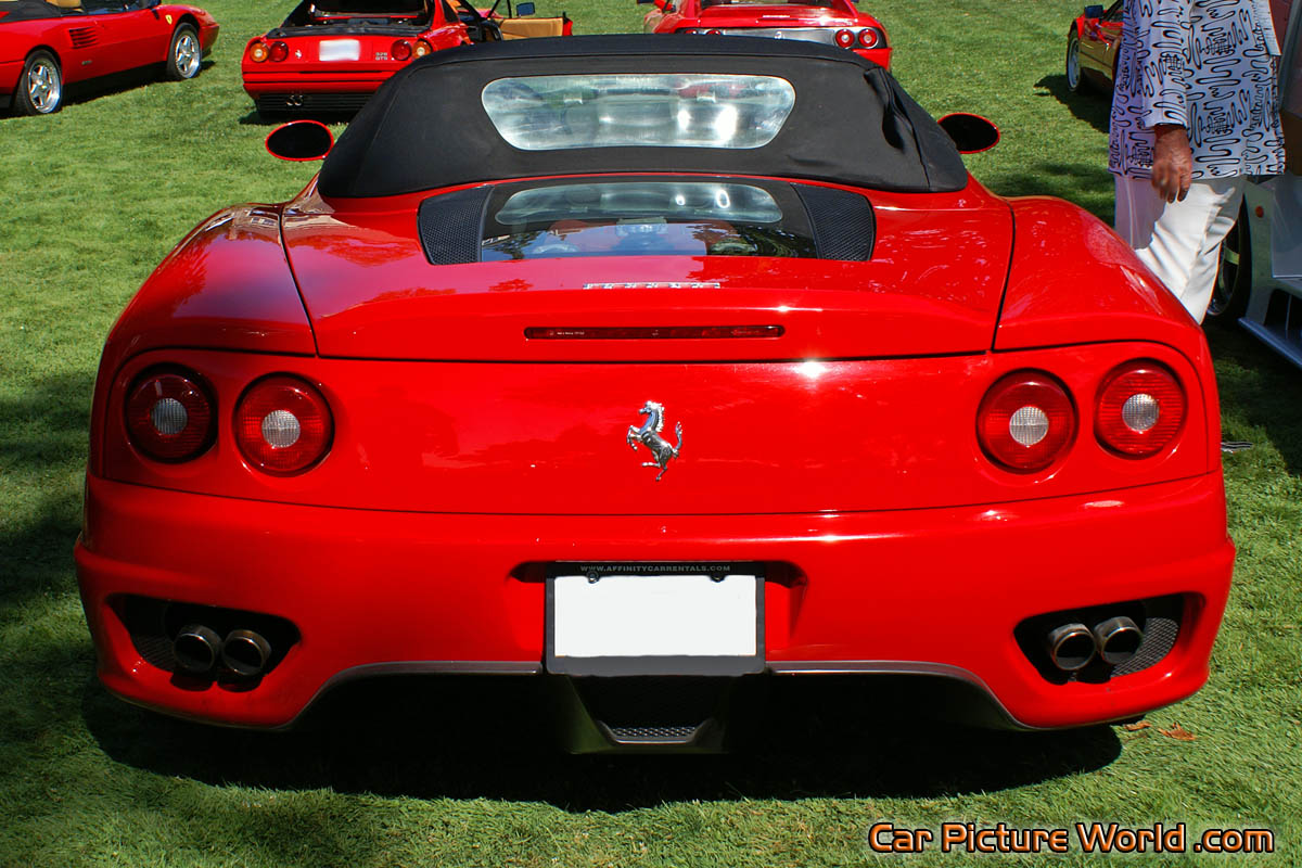 Red Ferrari 360 Spider F1 Rear