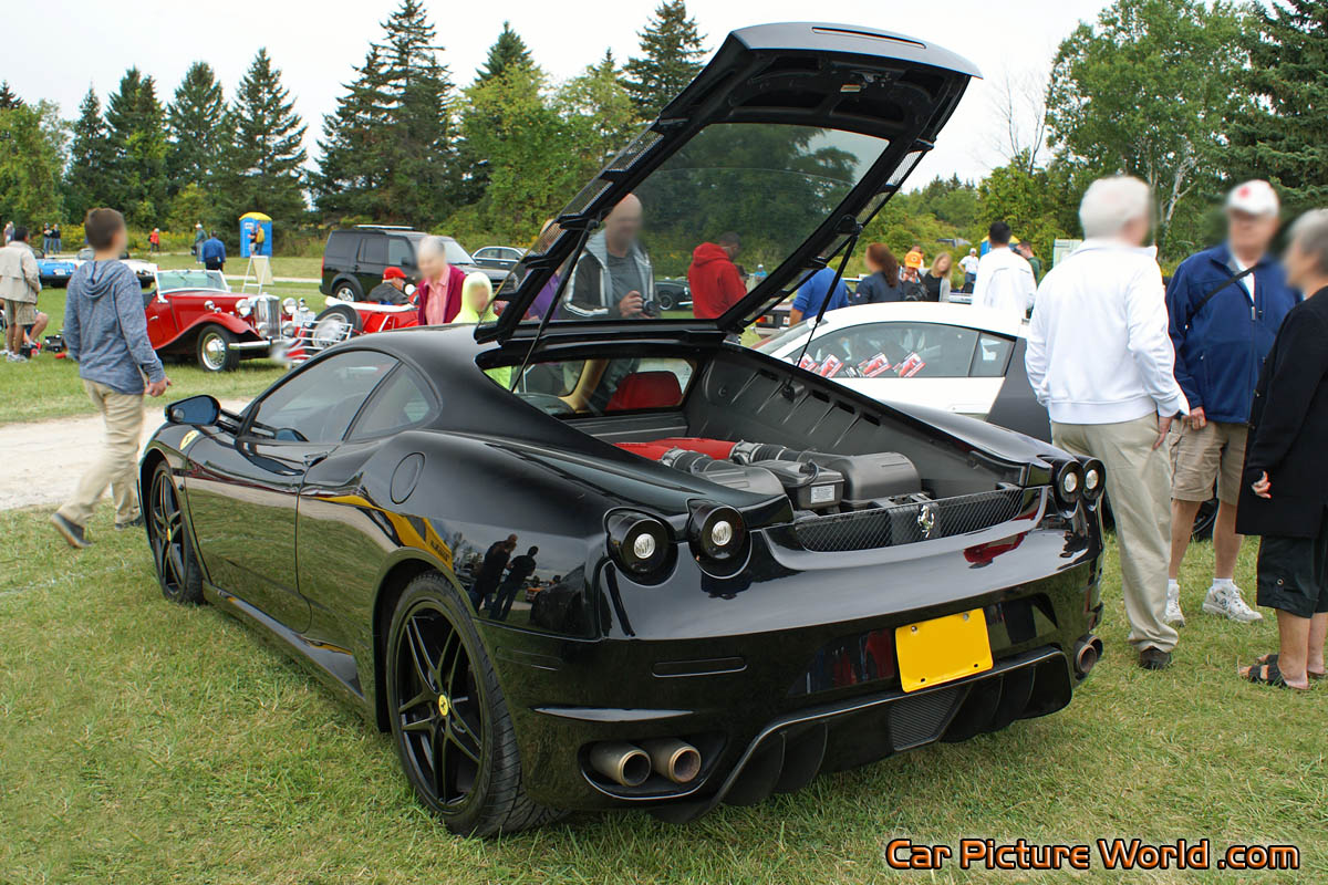 Ferrari F430 Black Engine Hatch Open